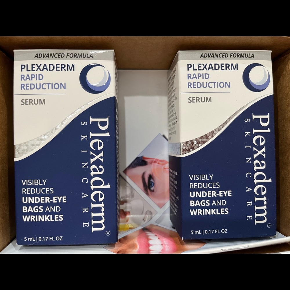 Two (2) New, unopened 5ml Plexaderm Rapid Reduction Serum (sold as a set)